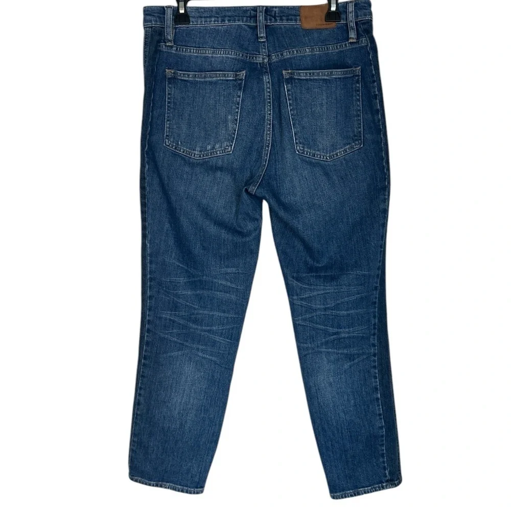 J. Crew Blue High Rise/Straight Leg Jeans with Contrast Stripe size 30